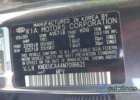 2021 Kia Seltos S z USA, uszkodzony, nr VIN KNDEUCAA4M7096621